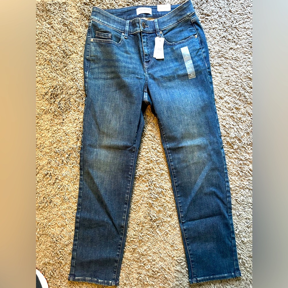 Women’s Lane Bryant Curvy Straight Leg High Rise Jeans Size 12 Petite